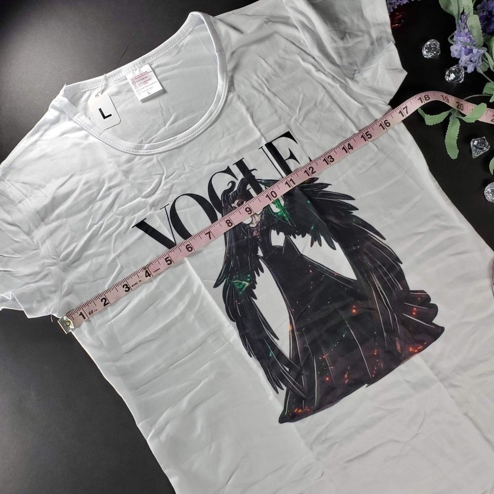 Vogue Disney Villain Maleficent White Short Sleeve - Picture 12 of 13